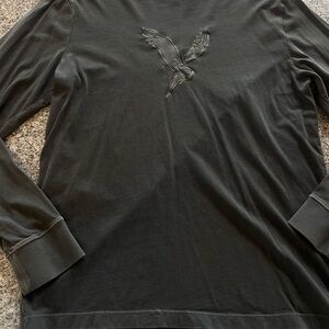 American Eagle Men's Black Long Sleeve Shirt